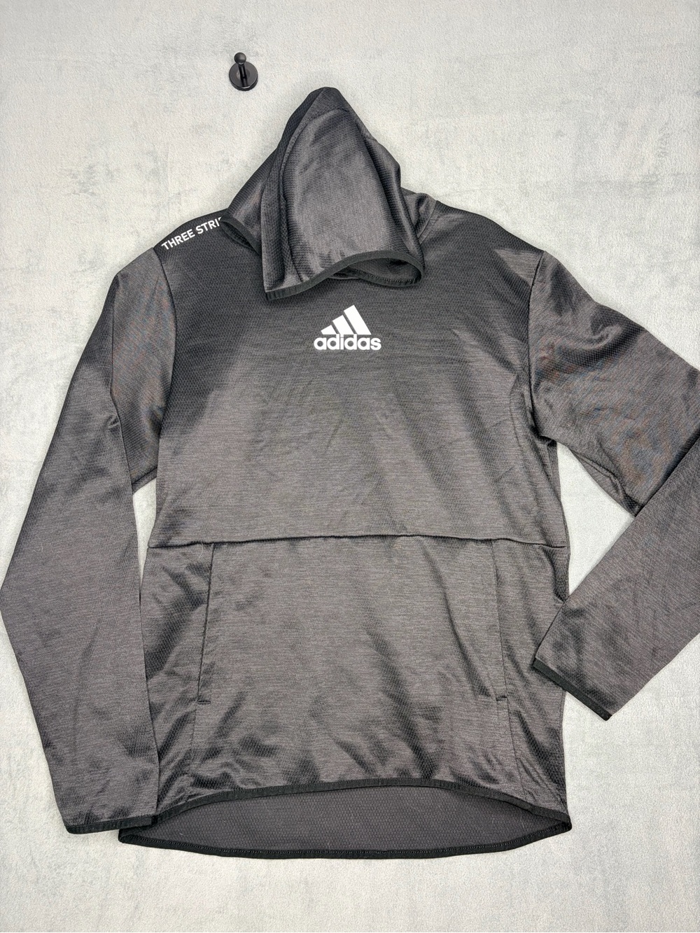 Adidas Sweatshirt Hoodie Black Medium